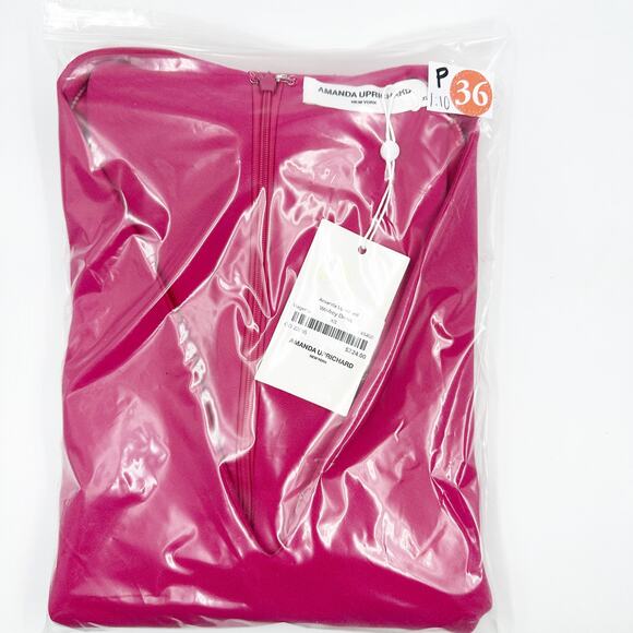 Amanda Uprichard Winfrey Mini Dress in Magenta Pink Aline GO-22055 NEW XS XSMall - Picture 6 of 6